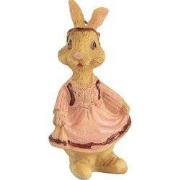 Clayre & Eef Decoratie Beeld Konijn 3x3x5 cm Bruin Kunststof