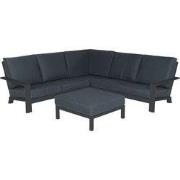 Lincoln loungeset - 4-delig - carbon black - reflex black