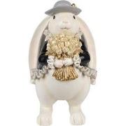 Clayre & Eef Decoratie Beeld Konijn 22 cm Wit Kunststof