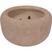 PTMD Kaars Gabor - 29x29x18 cm - Cement - Bruin