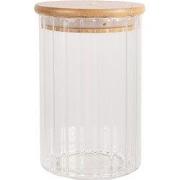 Clayre & Eef Voorraadpot Ø 8x13 cm Transparant Glas