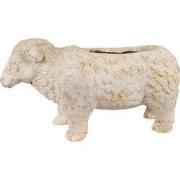 Clayre & Eef Bloempot Schaap 48x19x26 cm Beige Keramisch materiaal