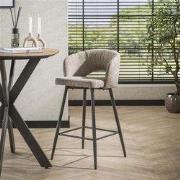 Hoyz Collection - Barstoel Boucle Salon - Tissee Cargo Zandkleur - Set...
