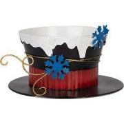 Clayre & Eef Decoratie Beeld Hoed Ø 22x12 cm Zwart Metaal