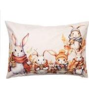 Clayre & Eef Kussenhoes 35x50 cm Beige Polyester Konijnen