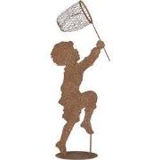 Clayre & Eef Decoratie Beeld Kind 33x13x88 cm Bruin Metaal