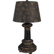 Clayre & Eef Tafellamp Ø 35x64 cm Zwart Hout