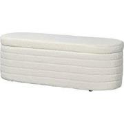 4goodz Bedbank Hocker met Opbergruimte - teddyfleece - 41x116x40 cm - ...