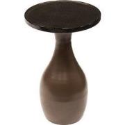 Bijzettafel Koper Metaal/Glas - 30x30x45cm - Eclipse