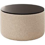 Meubella - Salontafel Marcio - Beige teddystof - Boucle  - 75 cm