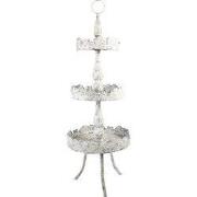 Clayre & Eef Etagère 3 laags Ø 36x104 cm Beige Bruin Metaal