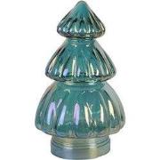Clayre & Eef Kerstdecoratie Beeld Kerstboom Ø 12x33 cm Blauw Glas