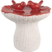 Clayre & Eef Decoratie Beeld Paddenstoel Ø 19x18 cm Wit Rood Terracott...