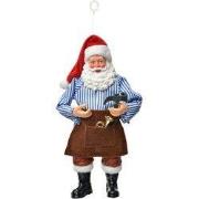 Clayre & Eef Kersthanger Kerstman 17 cm Rood Textiel