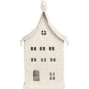 Clayre & Eef Decoratie Beeld Huis 14x15x28 cm Beige Metaal