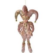Clayre & Eef Decoratie Hanger Elf 20x8x37 cm Roze Textiel