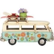 Clayre & Eef Decoratie Beeld Camper 17x7x11 cm Blauw Beige Metaal