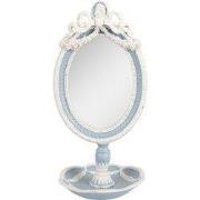 Clayre & Eef Tafelspiegel 14x14x28 cm Blauw Kunststof