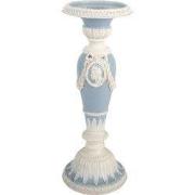 Clayre & Eef Kandelaar Ø 10x27 cm Blauw Kunststof