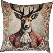 Clayre & Eef Kussenhoes 45x45 cm Beige Polyester Hert