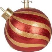 Clayre & Eef Kerstboom Standaard Kerstbal 43x40x41 cm Rood Goudkleurig...
