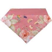 Clayre & Eef Tafelkleed 100x100 cm Roze Katoen Bloemen