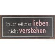 Clayre & Eef Tekstbord 30x13 cm Bruin Metaal