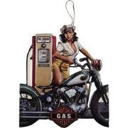 Clayre & Eef Wanddecoratie 60x70 cm Zwart Rood IJzer