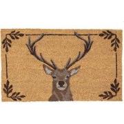 Clayre & Eef Deurmat 75x45 cm Bruin Kokos Hert