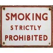 Clayre & Eef Tekstbord 25x20 cm Wit Rood IJzer