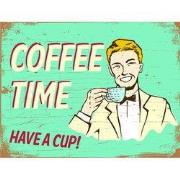 Clayre & Eef Tekstbord 33x25 cm Groen IJzer