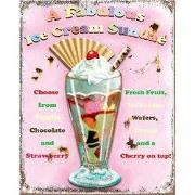 Clayre & Eef Tekstbord 20x25 cm Roze IJzer IJsjes