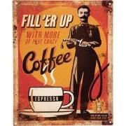 Clayre & Eef Tekstbord 20x25 cm Bruin IJzer Man