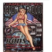 Clayre & Eef Tekstbord 20x25 cm Zwart IJzer Vrouw