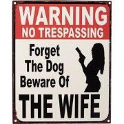 Clayre & Eef Tekstbord 20x25 cm Wit Zwart IJzer