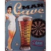 Clayre & Eef Tekstbord 20x25 cm Blauw IJzer Vrouw