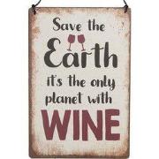 Clayre & Eef Tekstbord 10x15 cm Beige Metaal