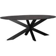 LABEL51 Eetkamertafel Zion - Zwart - Hout - 210cm