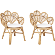 FLORENTINE II - Fauteuil set van 2 - Natuurlijk - Rotan
