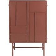 Wandkast Rood Metaal - 35x70x160cm - Davis