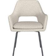 Eetkamerstoel Off White Stof - Zithoogte 45cm - Mos