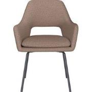 Eetkamerstoel Mos Taupe 4 Metalen Poten - Giga Meubel