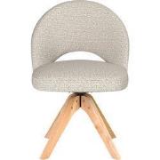 Eetkamerstoel Mick Off-White Houten Swivel - Giga Meubel