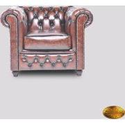 Chesterfield Bank Original Leer | 1 + 1 + 3 zits | Antiek Bruin | 12 j...