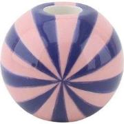 Candle holder - Swirl - Dolomite - Blue/Pink - 7x7x7cm