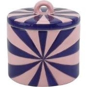 Deco Jar - Swirl  - Dolomite - Blue/Pink - 11x11x11,5cm