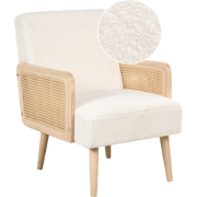 HOJBY - Fauteuil - Gebroken wit - Bouclé