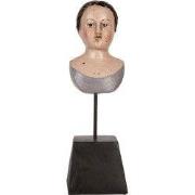 Clayre & Eef Decoratie Beeld Vrouw 11x11x34 cm Beige Kunststof