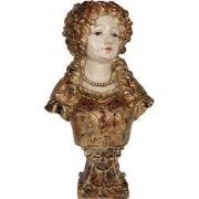 Clayre & Eef Decoratie Beeld Vrouw 18x12x30 cm Beige Kunststof