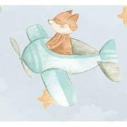 Vliegende dierenvriendjes - Kinderbehang - 194,8 cm x 280 cm - Walloha
